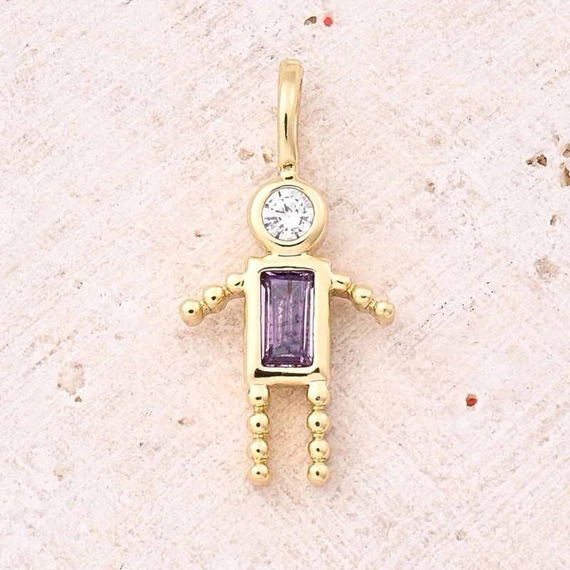 1 Piece 15×7.5mm Hole 2~2.9mm Copper Zircon 18K Gold Plated Geometric Simple Polished Jewelry Accessories Pendant