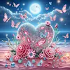 Des kits de peinture en diamant en forme de c&oelig;ur rose rose en forme de c&oelig;ur de la Saint-Valentin pour la Saint-Valentin en forme sp&eacute;ciale de 5D bricol