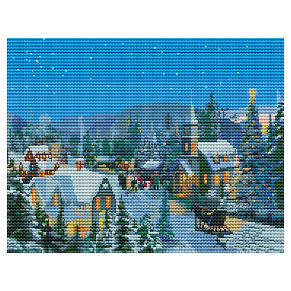 

Landscape - 11CT Stamped Cross Stitch - 50*40CM, 501 Original