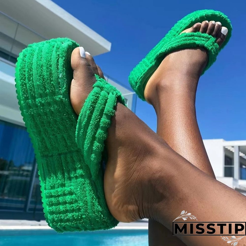 Green Fashion Casual Patchwork Solid Color Round Comfortable Shoes