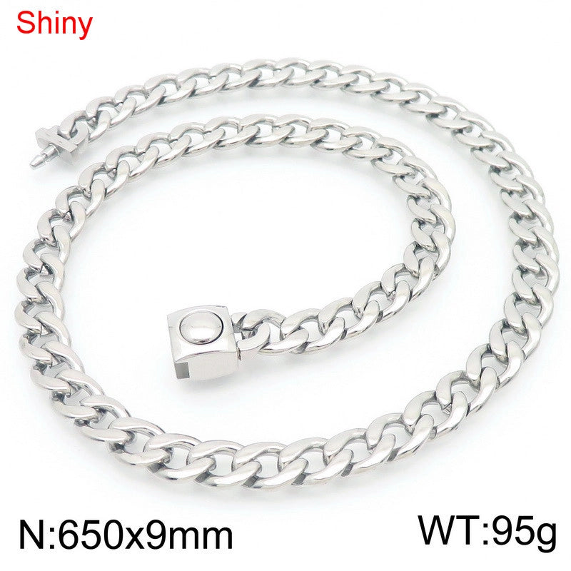 Stainless Steel NK Chain Bracelet Fashion Personality Titanium Steel Figaro Chain Necklace