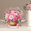 DIY Flowers Acrylic Special Shape Diamond Painting Desktop Ornaments
