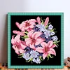 Lily Cluster - 9CT Full Beaded Cross Stitch Kit(28x28cm)