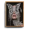 Crystal Butterfly Fringe Mask Special Shaped 5D DIY Partial Drill Diamonds Dots Gem Art Kits 11.81x15.75Inch Diamond Dots Paintings Diamonds Paintings Gem Art for Adults Beginners Home Decor