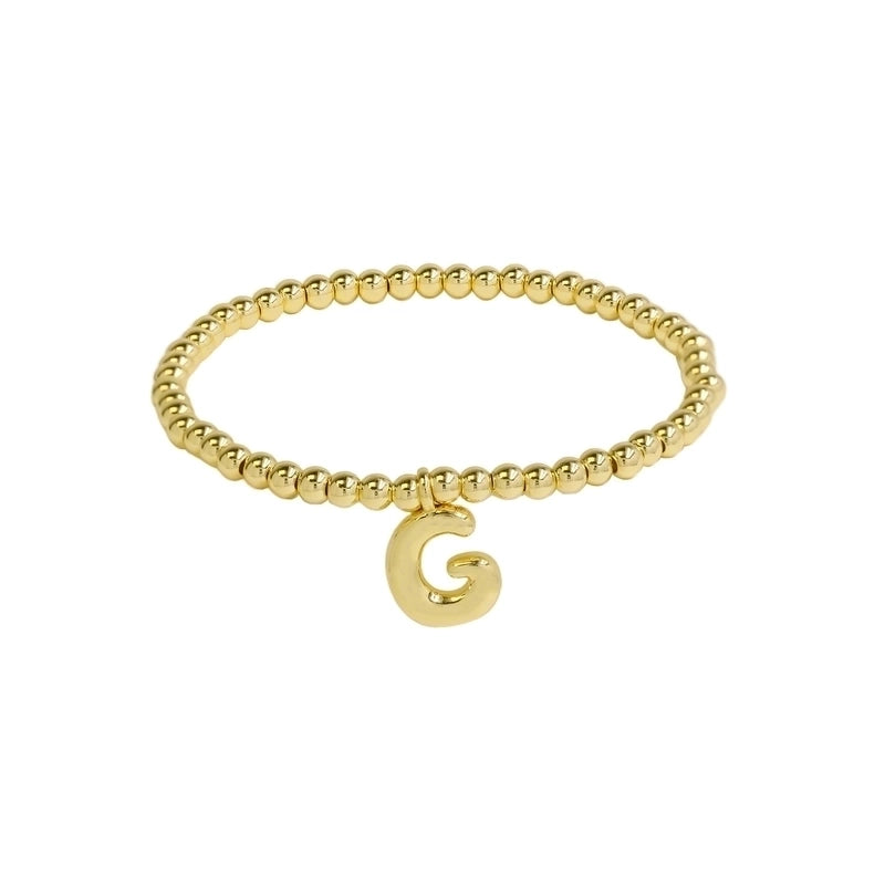 Hot Sale 18K Brass Glossy 26 English Letters Copper Bead Filament Adjustable Fashion Bracelet