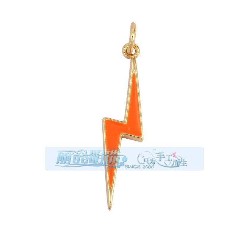 1 Piece 27*7.5mm 6*24mm Copper Lightning Pendant Jewelry Accessories