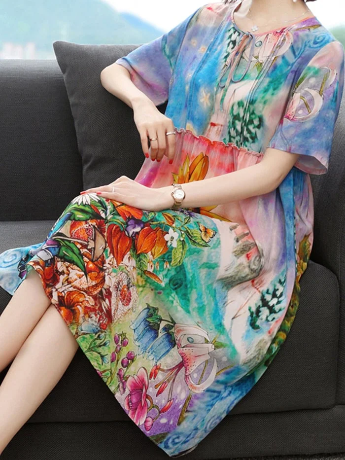 Elegant and Fashionable Silk Dress