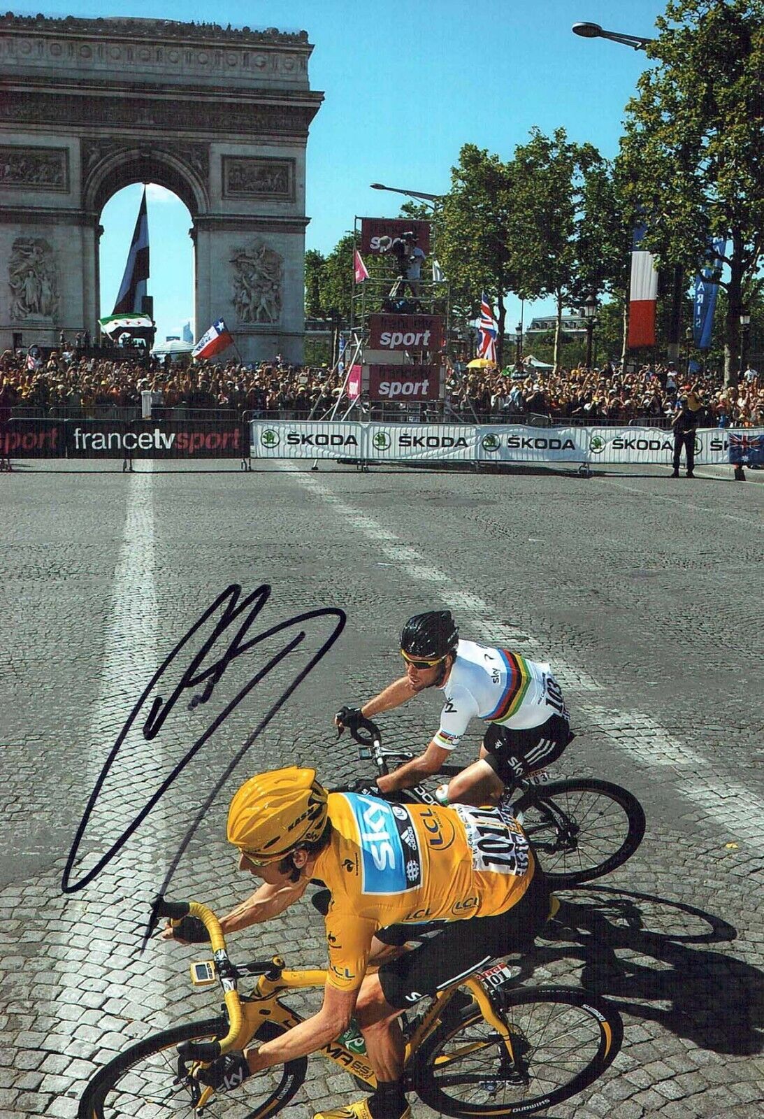 Bradley WIGGINS Signed Autograph 12x8 Photo Poster painting 2 Tour de France Winner AFTAL COA