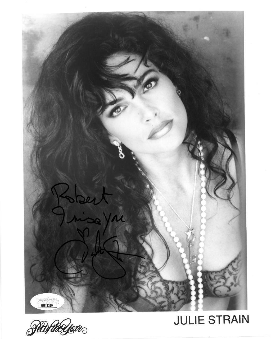 Julie Strain Signed Sexy Authentic Autographed 8x10 B/W Photo Poster painting JSA #MM43219