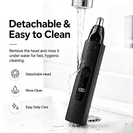 Easy to clean travel-friendly trimmer