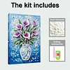 (20x30cm)DIY Flower Vase Framed Handmade Pearl Painting Art Craft Kit Living Home Decor