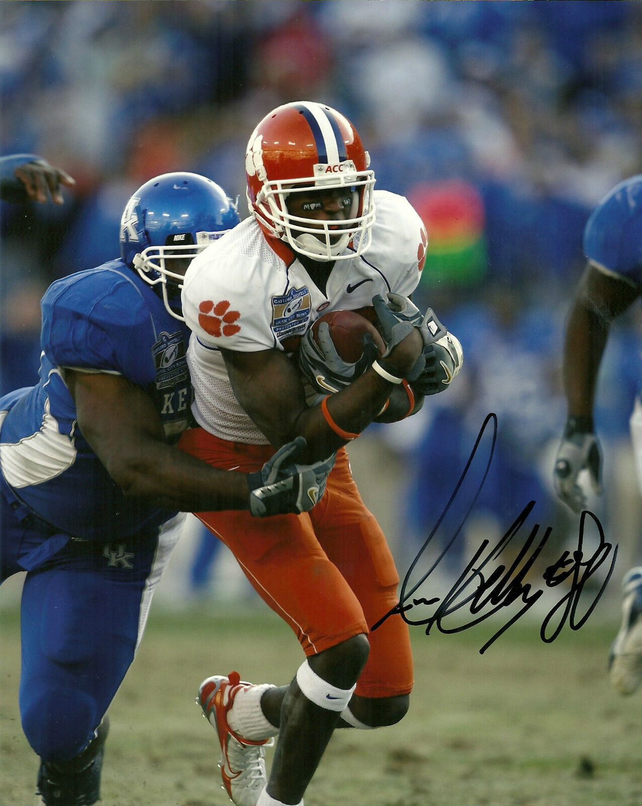 AARON KELLY HAND SIGNED CLEMSON TIGERS 8X10 Photo Poster painting W/COA