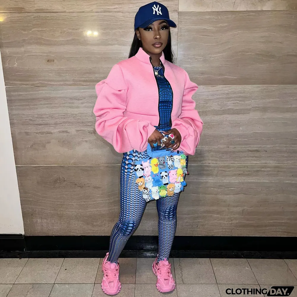 Casual Pile Sleeve Zipper Cardigan Coat