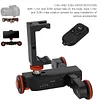 Motorized Camera Slider, Wireless Remote Control 360&deg; Uniform Rotation Shooting, Support 3 Gear Adjustment, Compatible with SLR Camera, Micro Single, Mobile Phone, for Vlog, Video Shooting