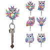 6Pcs Acryl bunte Eule - 5d DIY Handwerk Wandhaken