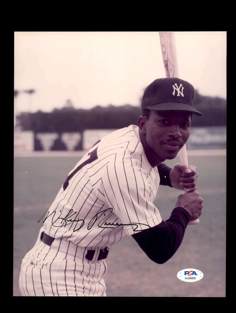 Mickey Rivers PSA DNA Coa Signed 8x10 Photo Poster painting Yankees Autograph