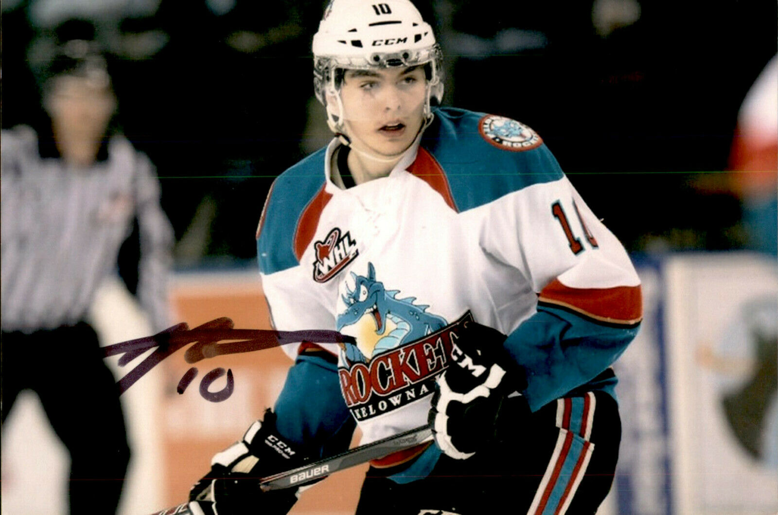 Nick Merkley SIGNED 4x6 Photo Poster painting KELOWNA ROCKETS / SAN JOSE SHARKS #2