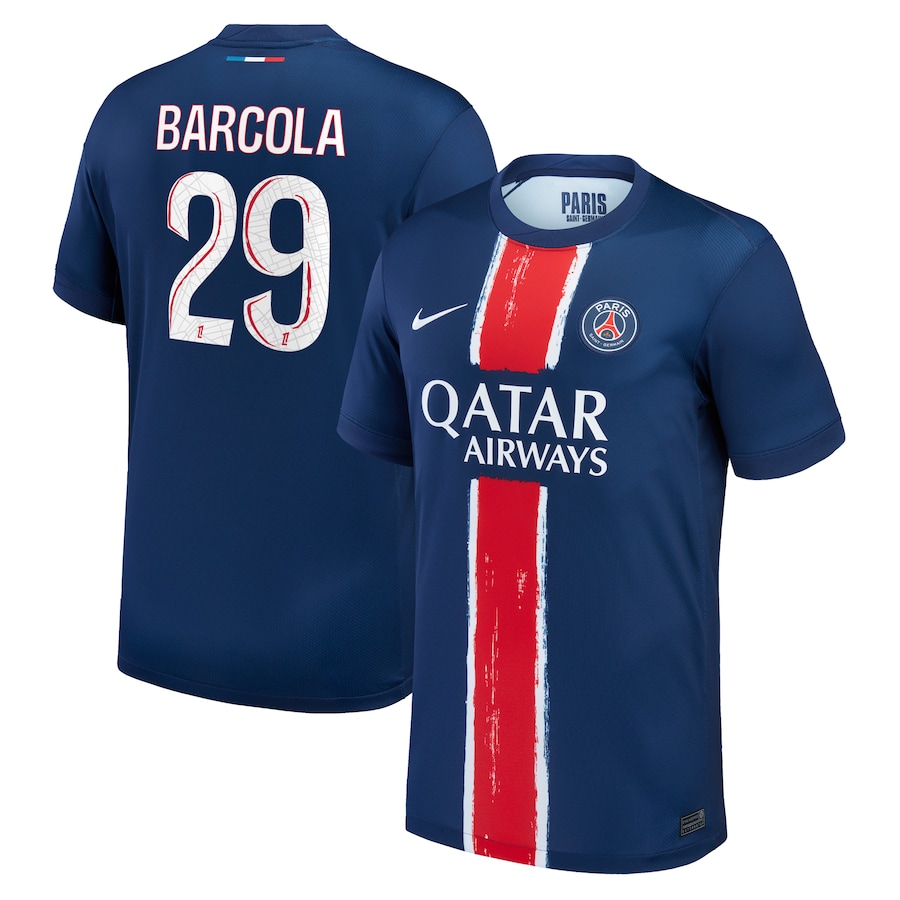 Paris Saint-Germain Bradley Barcola 29 Home Trikot 2024-2025