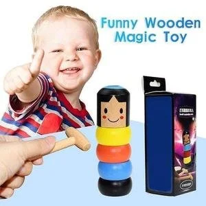 Funny Wooden Magic Toy Daruma Mr Immortal Toy For Kid Child Gift Early Educational 1 set
