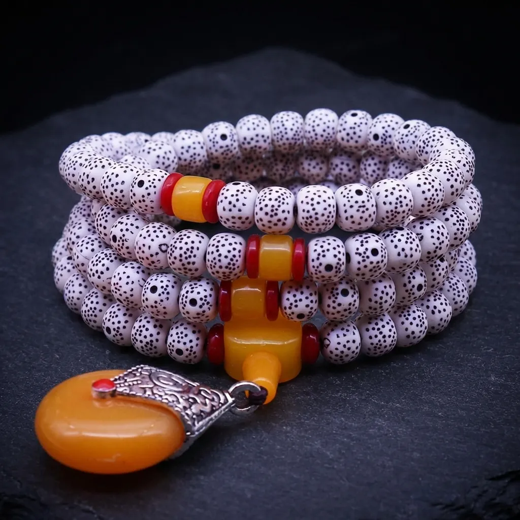 JiStones Celestial Harmony: 108-Bead Zen Meditation Mala Celestial 108 - Teardrop (7x9mm)