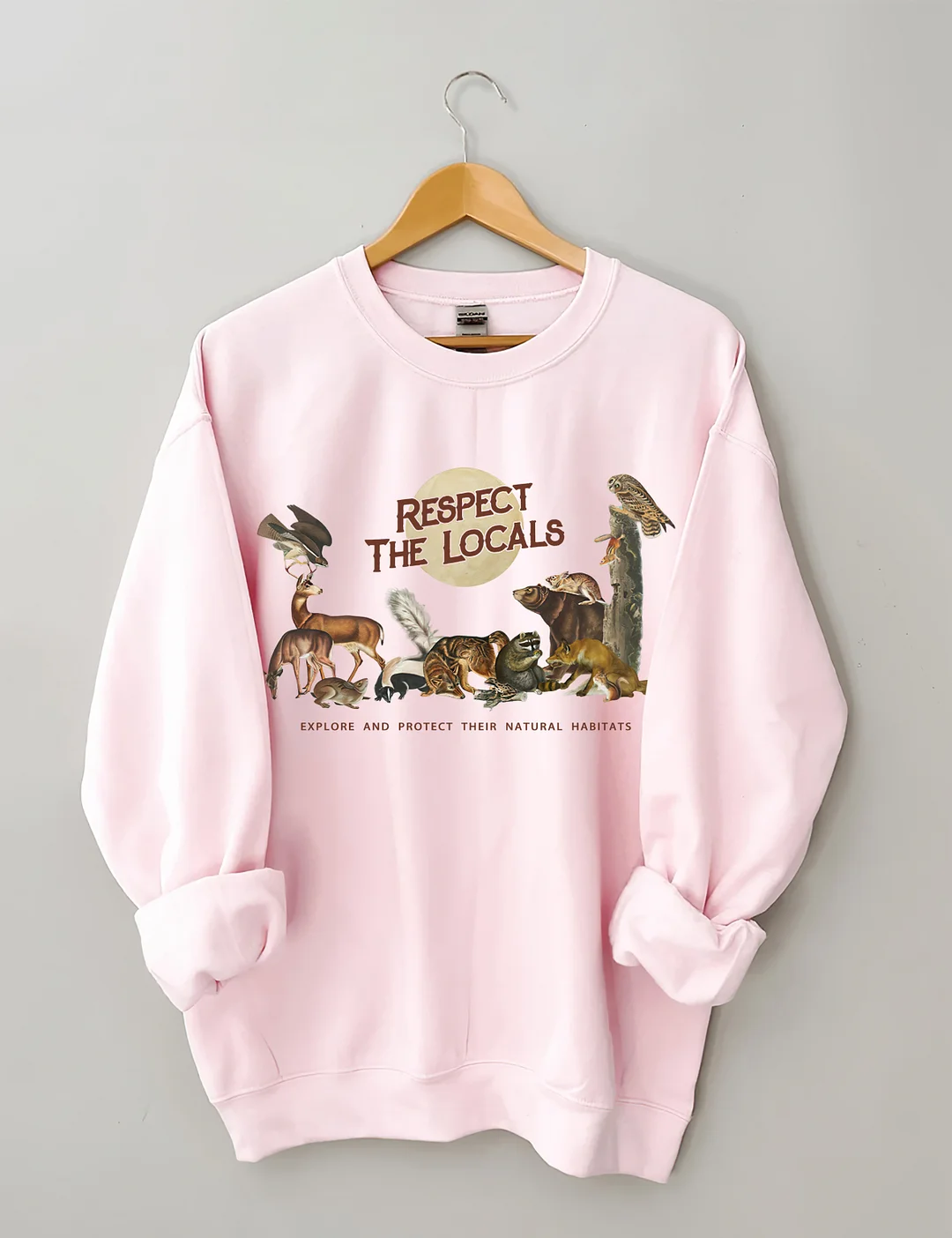Respect The Locals Woodland Animals Sweatshirt