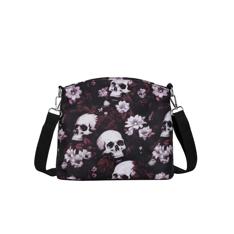 Halloween Women’s Skull Streetwear Square Zipper Shoulder Bag Underarm Bag