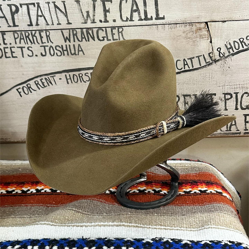 Vintage High Top Curled Brim Cowboy Hat