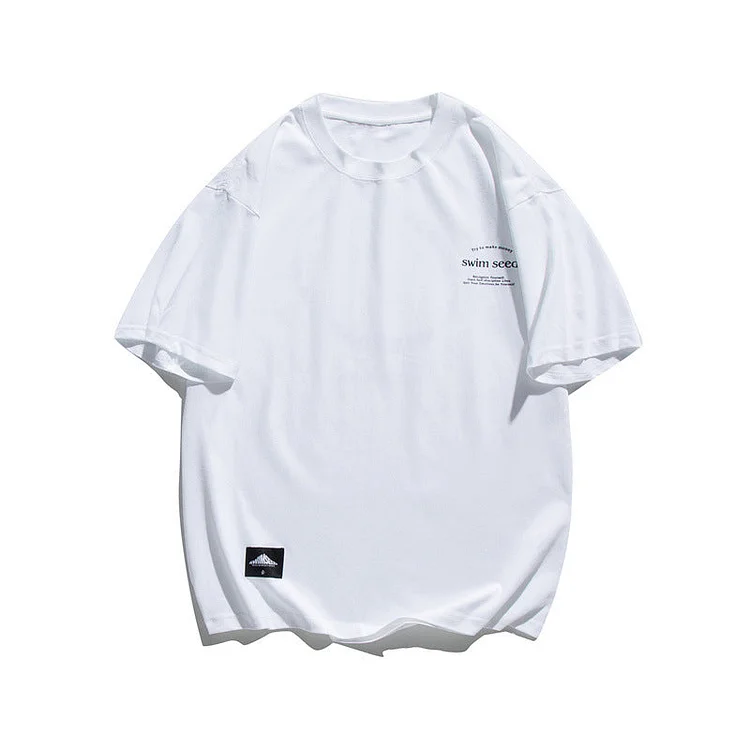 2022 Summer man t shirt Loose Letter Print T-shirt