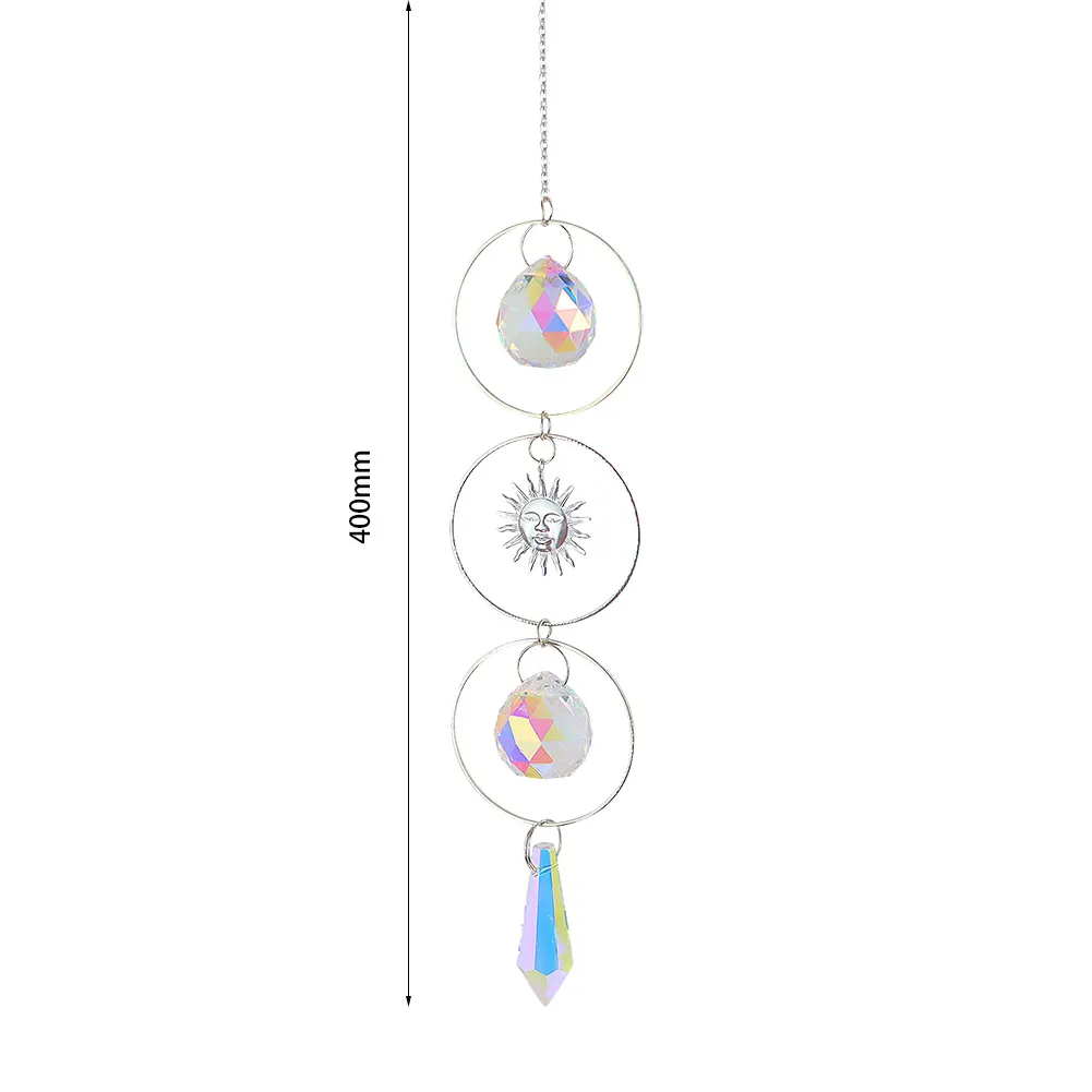 Crystal Wind Chime Pendant Lighting Ball Hanging Garden Window Home Decor