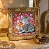 Zwei Katzen, speziell geformte 5D-DIY-Teilbohrer, Diamant-Malkits f&uuml;r Erwachsene, Anf&auml;nger, Wohnheimdekoration, Diamanten-Punkte, Edelstein-Kunstkits 