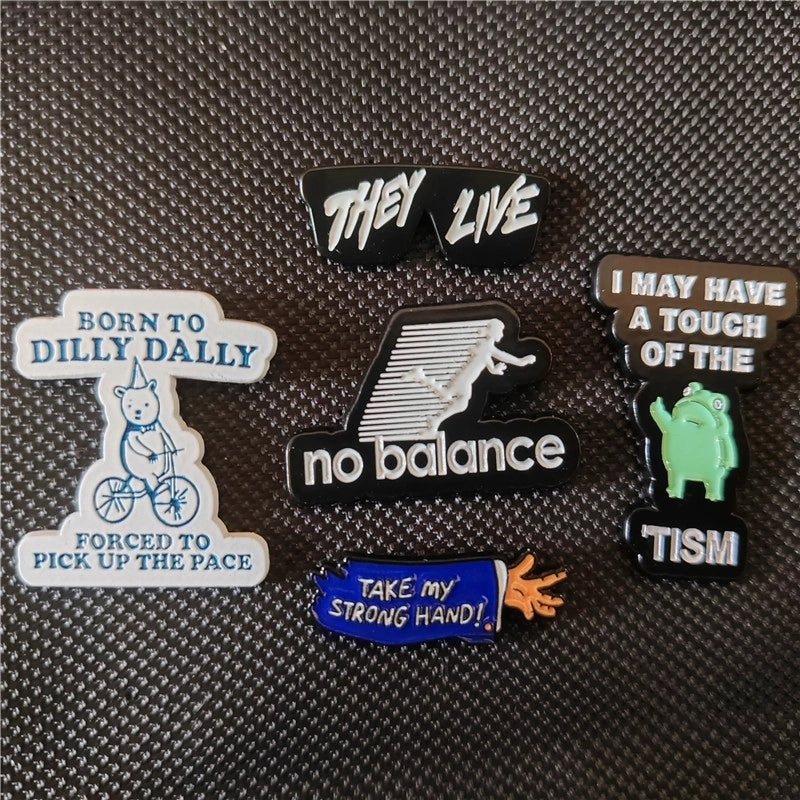 Cartoon Style Cute Cowboy Style Pin Animal Letter Glasses Alloy Stamping Stoving Varnish Plating Unisex Badge Brooches Collar Pin