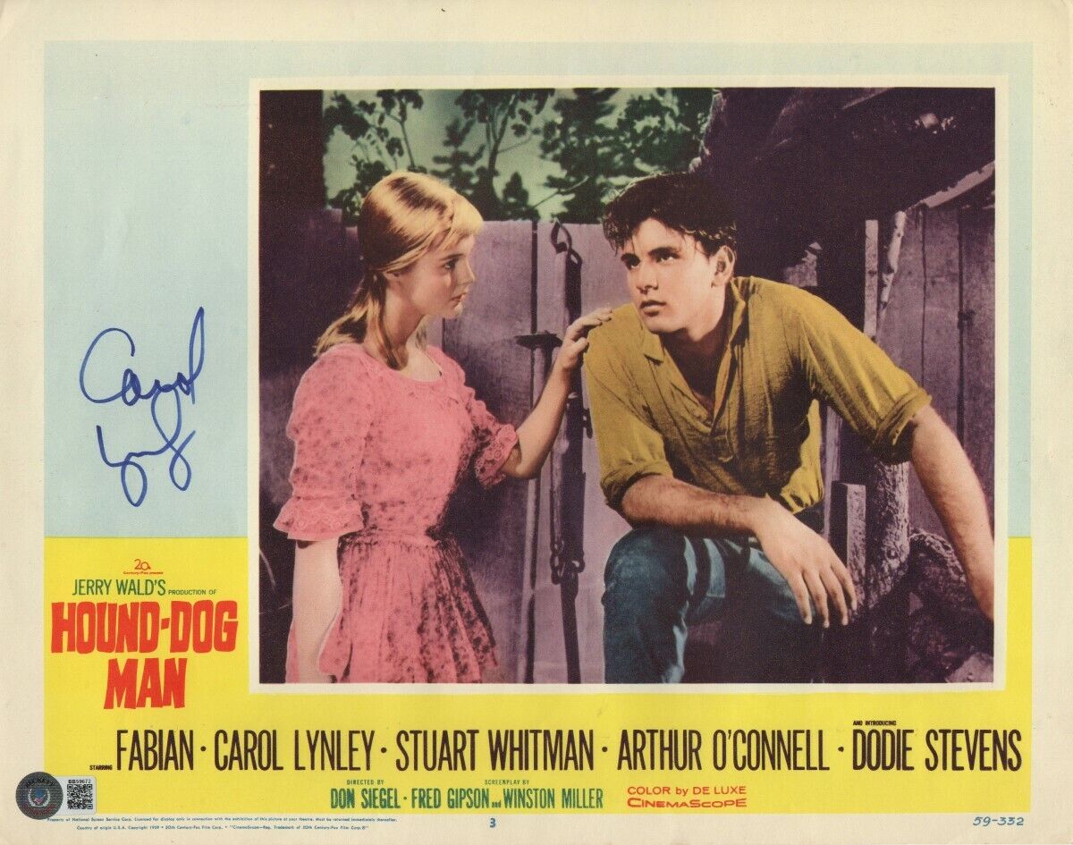 Carol Lynley Signed Autographed 11X14 Photo Poster painting Lobby Card Hound-Dog Man BAS BB59672