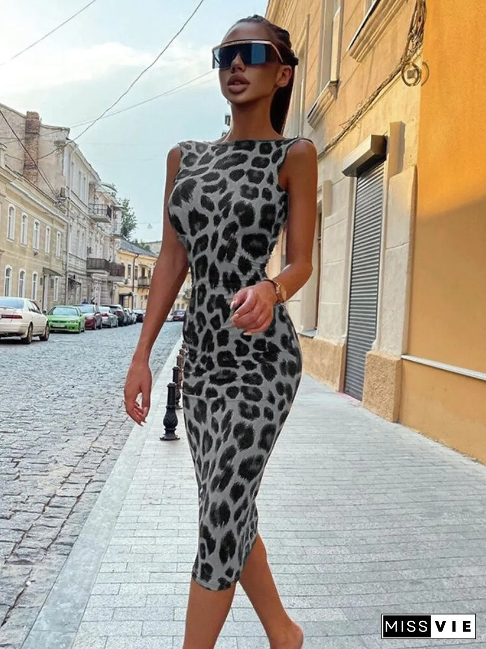 Womens Summer Dress-Sleeveless Ladies Open Back Vest Long Sexy Club Party Bodysuit