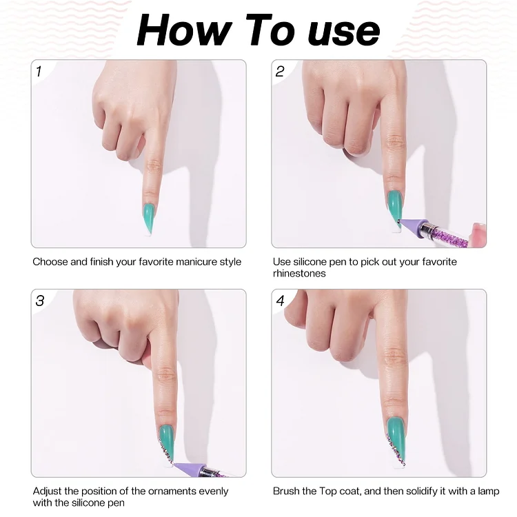 Double Ended Silicone Nail Brush And Selector, 2-in-1 Design Silicone Nail  Brush