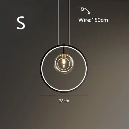 Nordic Glass Bubble LED Pendant Lights Lighting Modern Simple Hanging Lamp for Home Kitchen Dining Room Restaurant Decoration