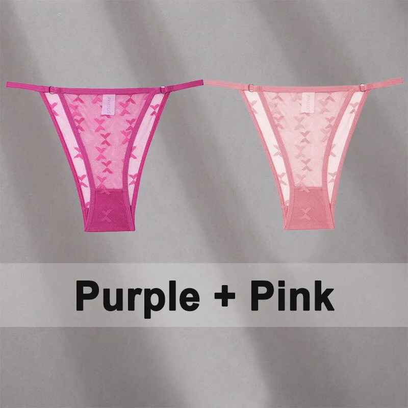 Billionm Lace Panties for Women Solid Color Intimates Underwear Perspective Low Waist Underpants Female Soft Breathbale Lingerie