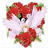 Diamond Painting-5D Full Drill Rose Love Pigeon
