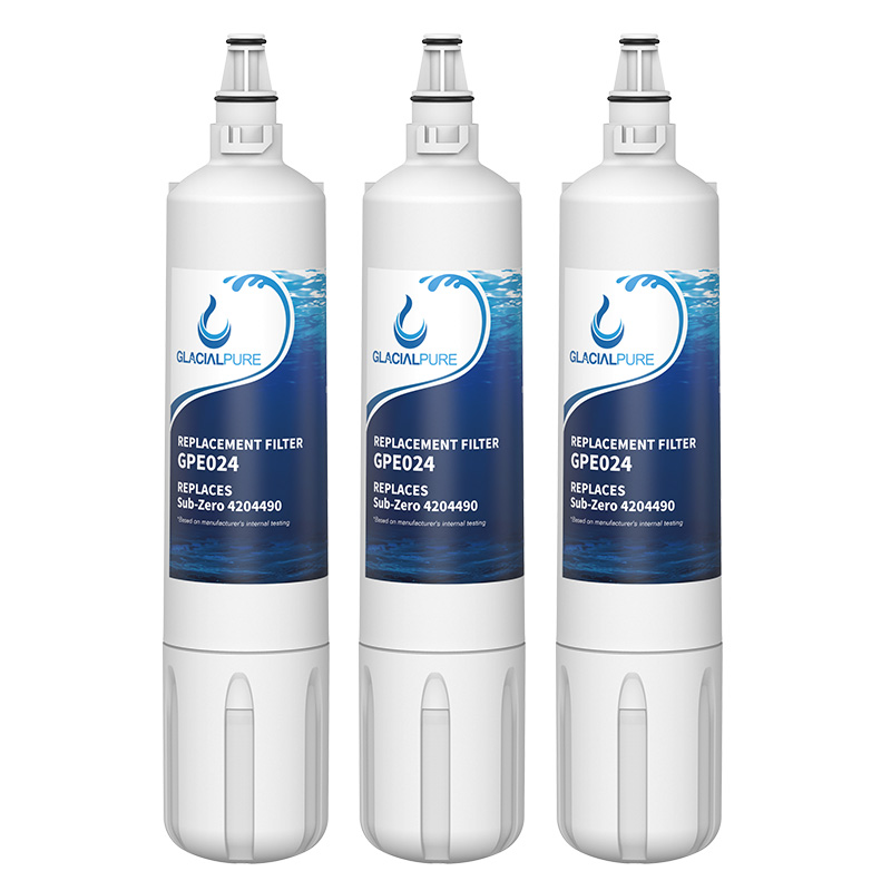 GlacialPure Replacement For SubZero 4204490, 4290510 Water Filter, 3 Packs