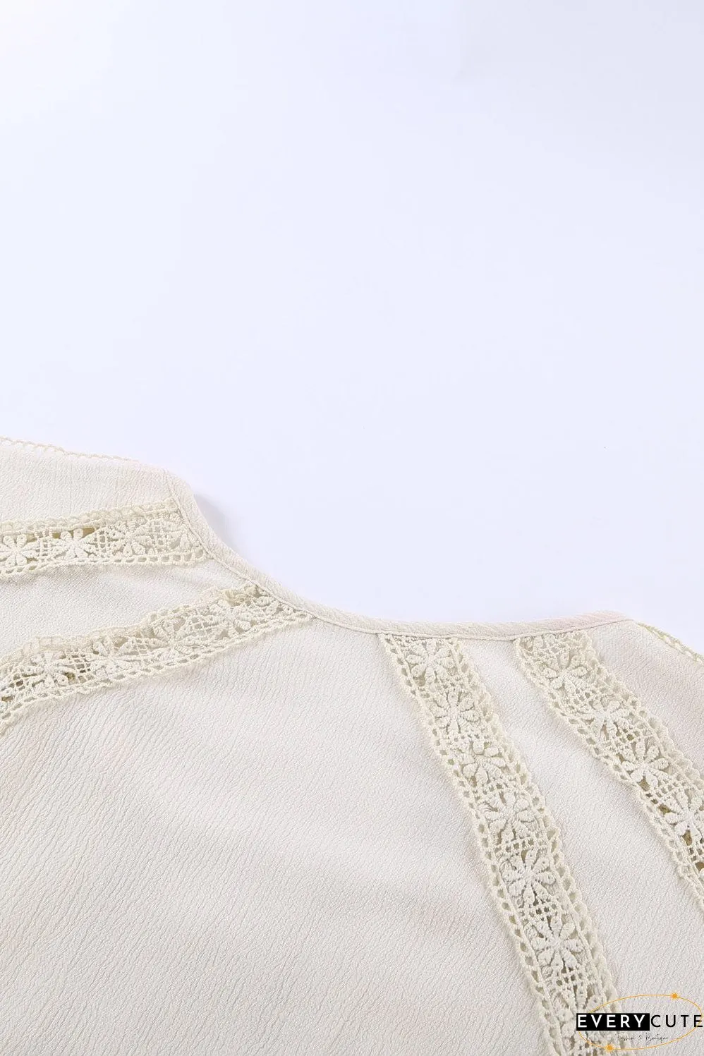White Eyelet Jumpsuit with Pockets