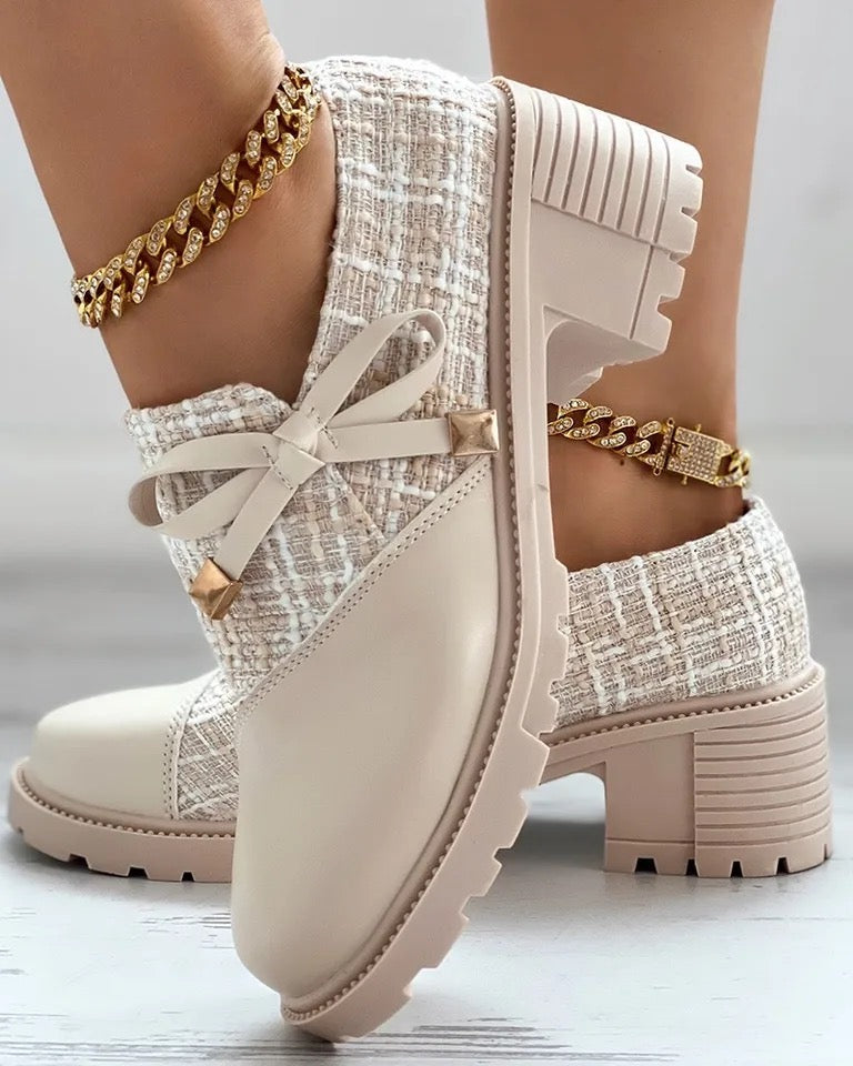Comelyy women's thick heel shoes high heels mumuwear