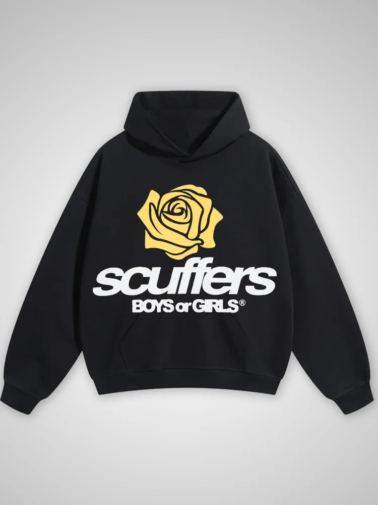 Scuffer Color Blocking Rose Hoodie