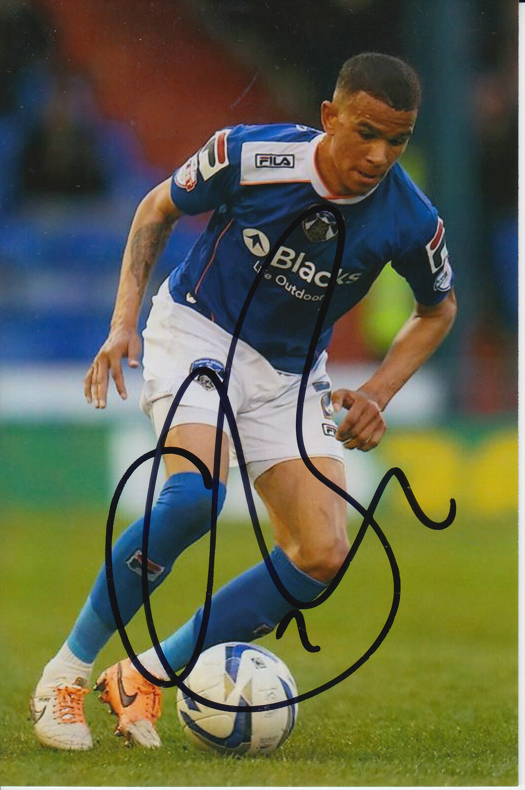 OLDHAM ATHLETIC HAND SIGNED CONNOR BROWN 6X4 Photo Poster painting 5.