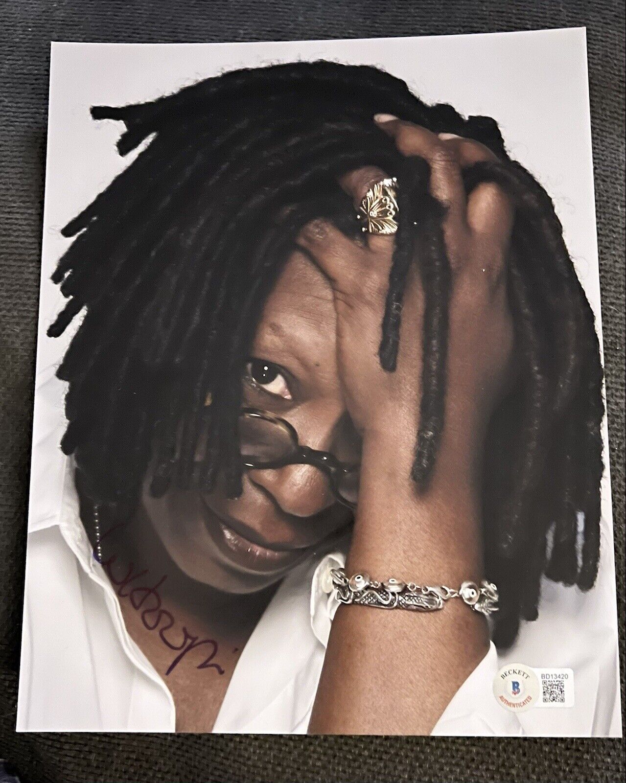 Whoopi Goldberg Autographed Signed 8x10 Color Photo Poster painting Beckett