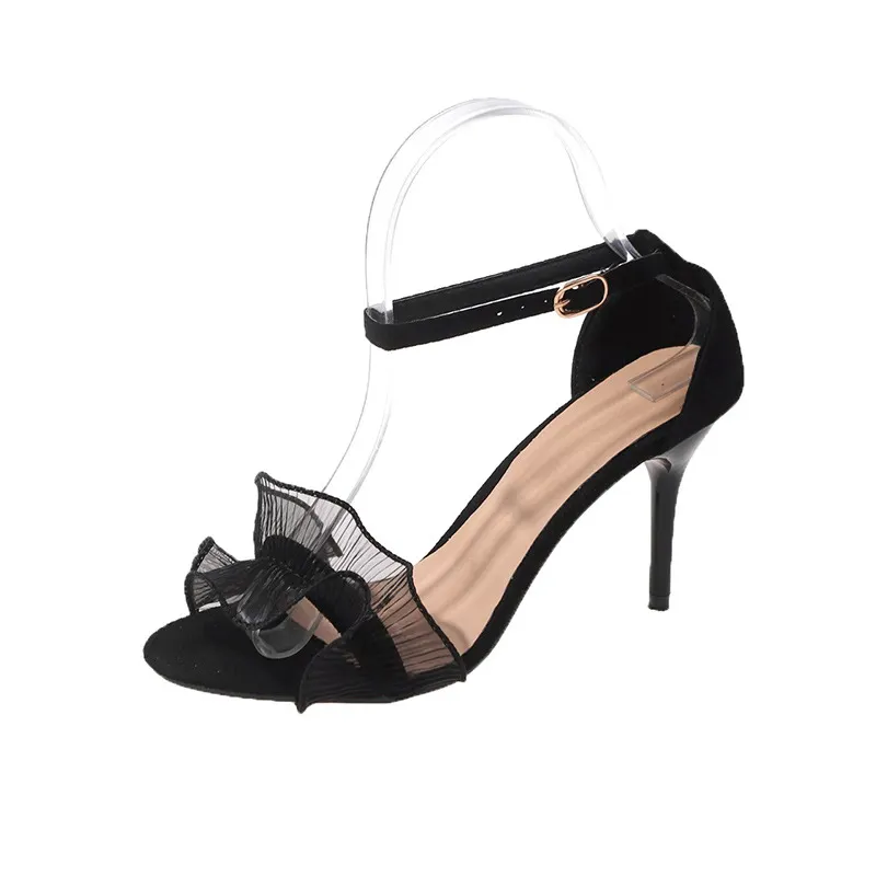Breakj Breakj Head Half Drag Woman With Rough Heel Square Head Metal Buckle Slippers 2025 Summer New Korean Version Of Semi-Storage Sandals Women's Tide