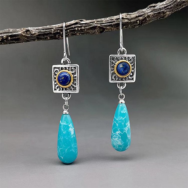 Turquoise Water Droplets Earrings