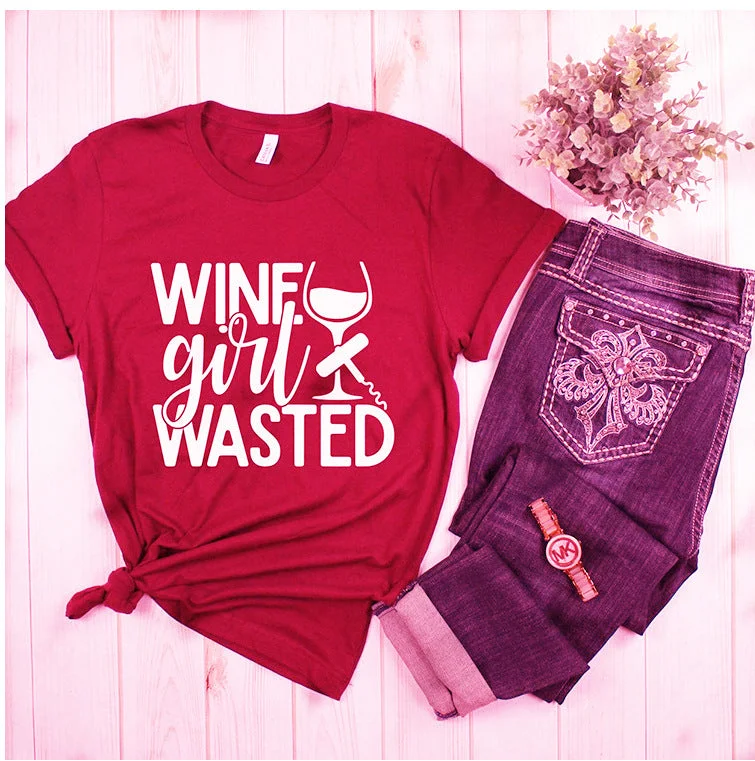 WINE GIRL WASTED T-shirt