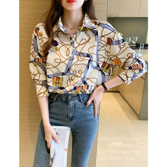 Shirt Korean Fashion Elegant Blouses