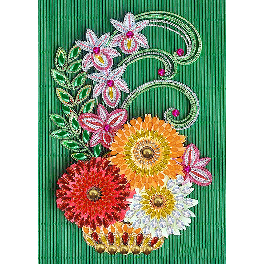 

Flower Quilling Paper - Special Shaped Diamond Painting - 30*40CM, 501 Original
