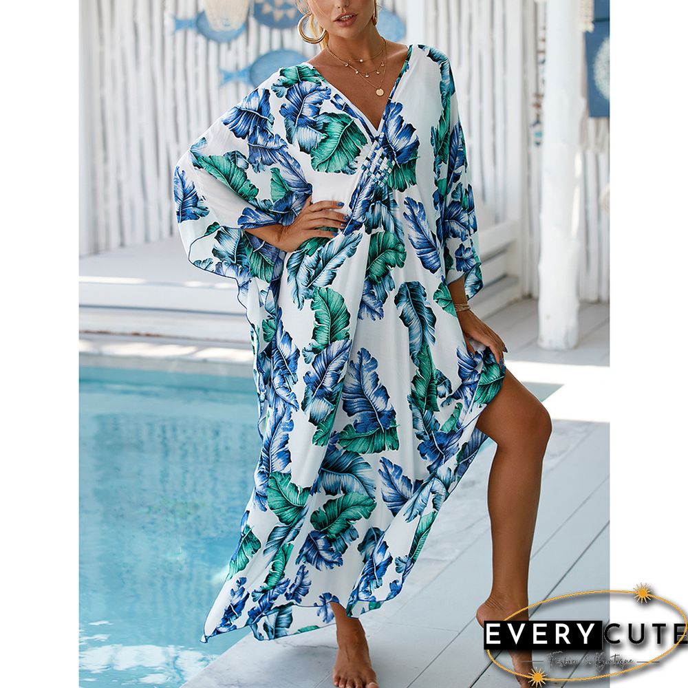 Lake Blue Print Long Kinimo Beachwear