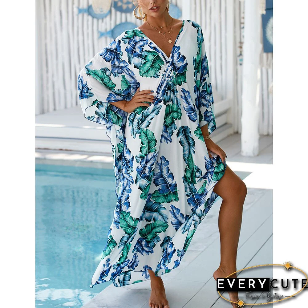 Lake Blue Print Long Kinimo Beachwear